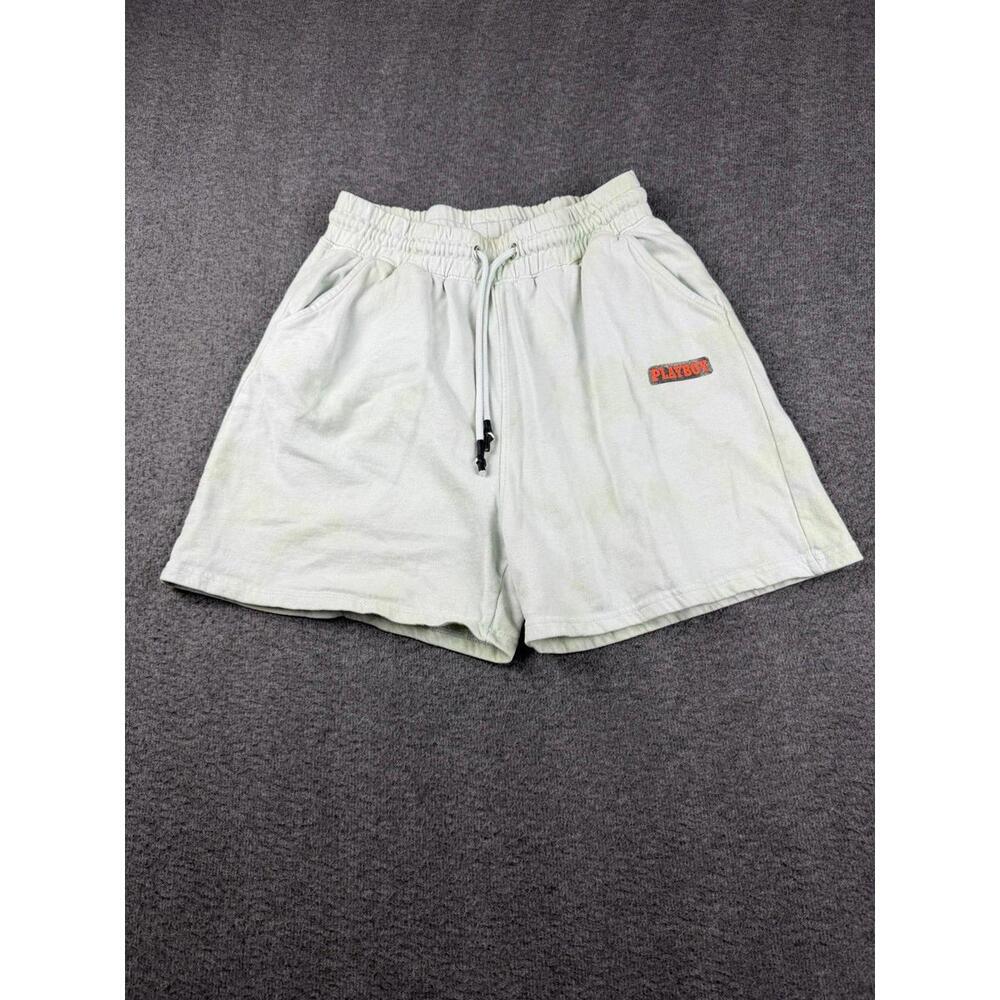 Playboy Men's White Casual Shorts Elastic Waist Size 10